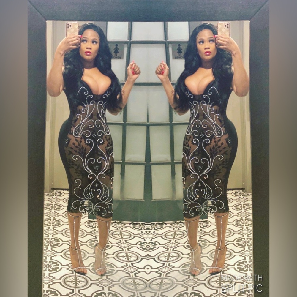 Black and Silver Custom Dress